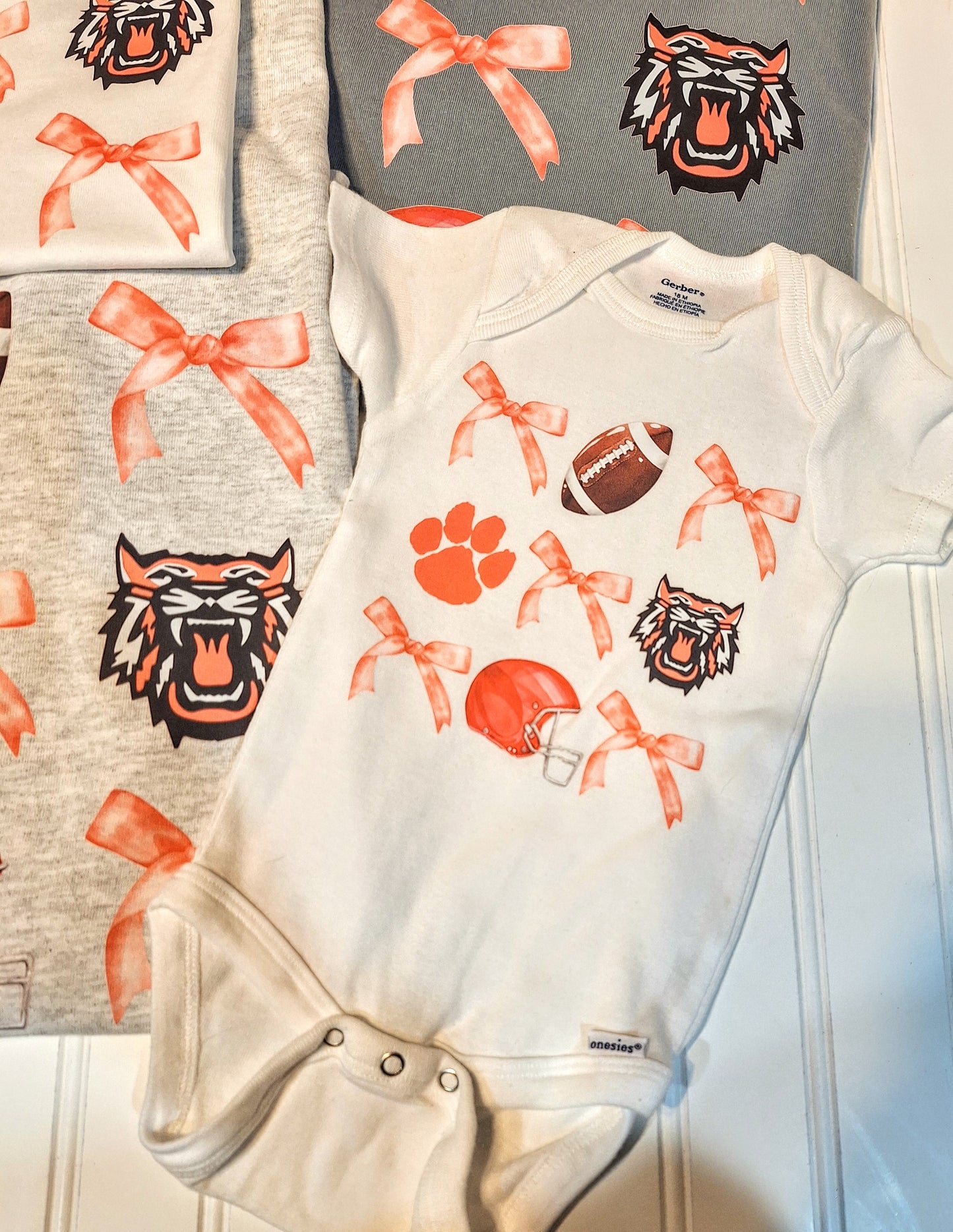 A. Bagley's Wildcats & Bows Football Tee --Infant, Toddler & Youth Sizing