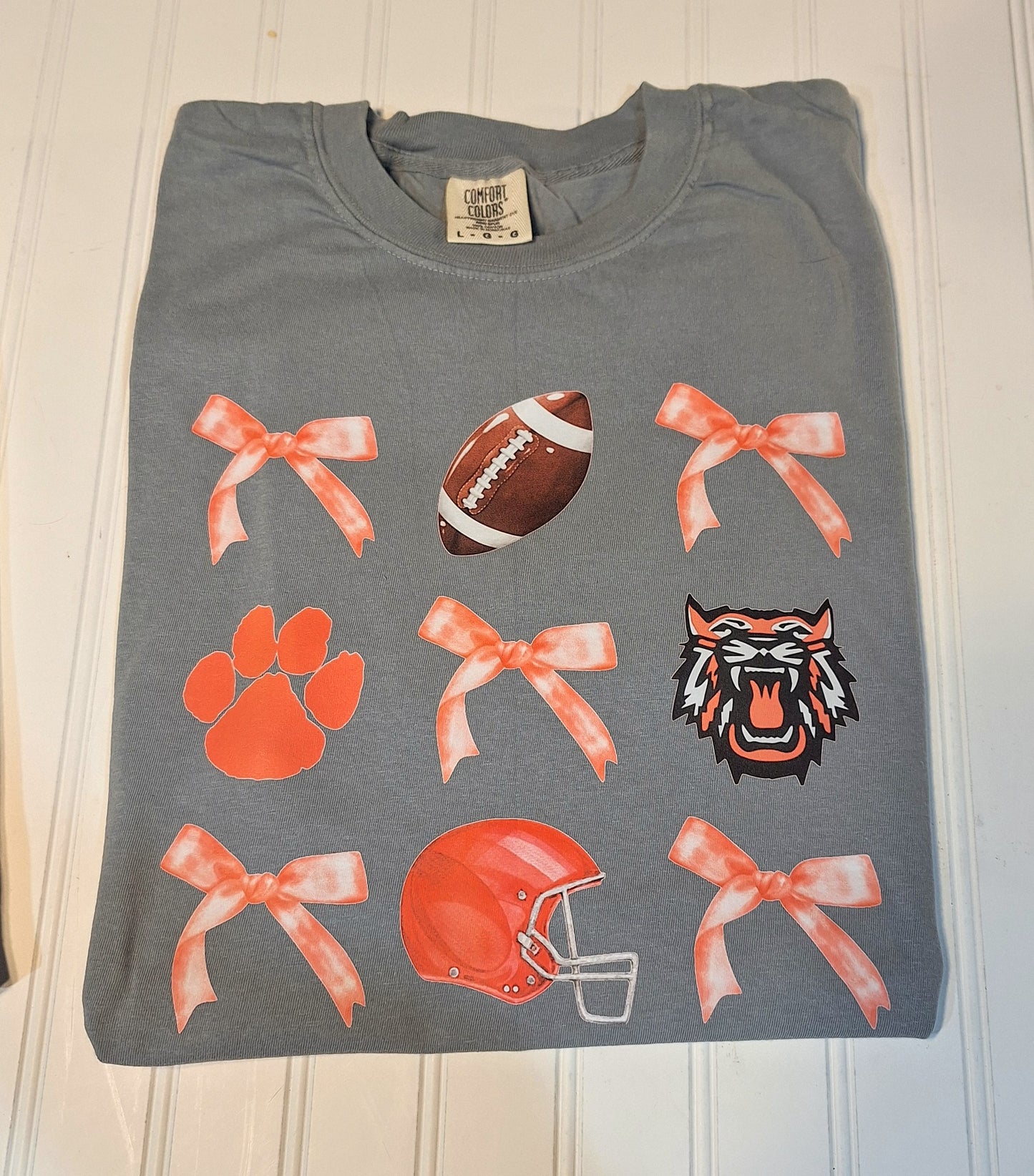 A. Bagley's Wildcats & Bows Football Tee
