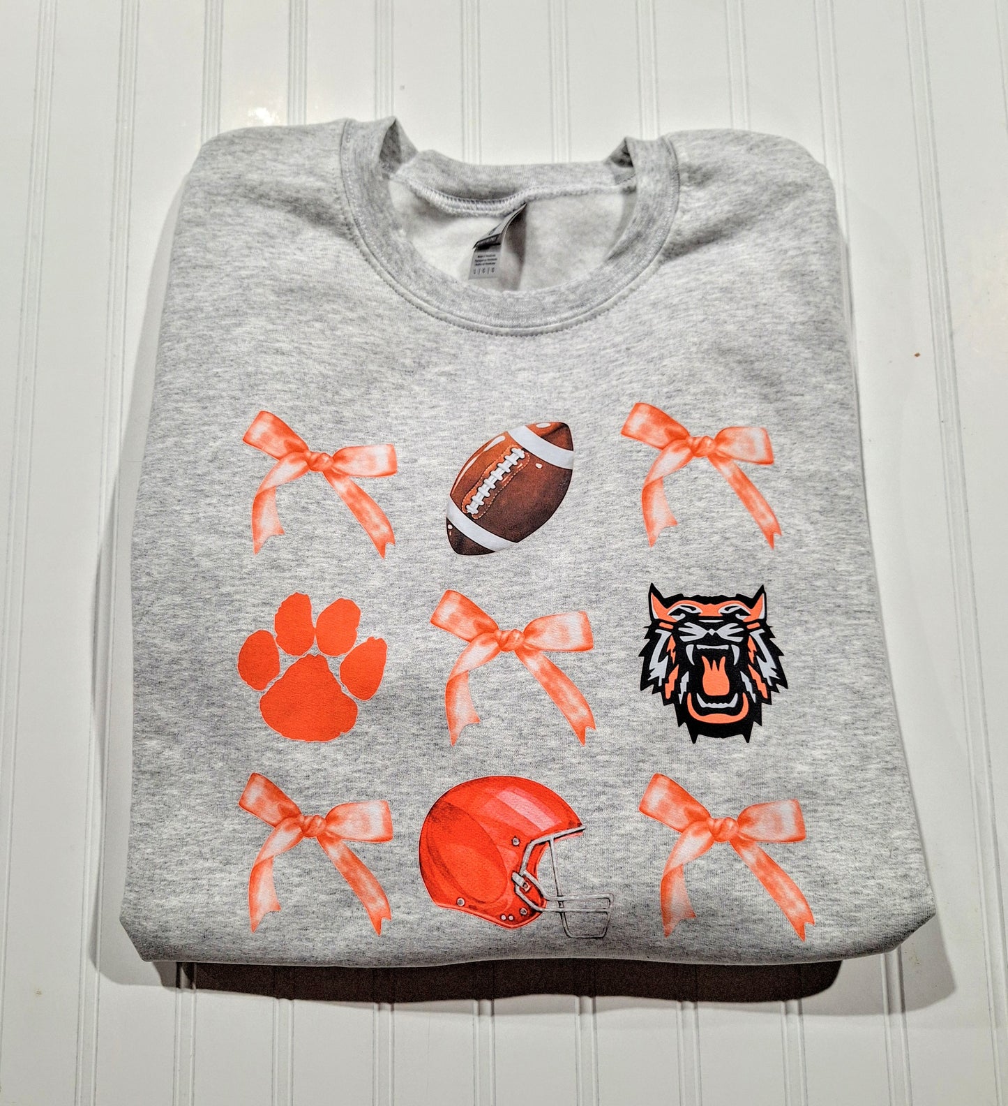 A. Bagley's Wildcats & Bows Football Sweatshirt