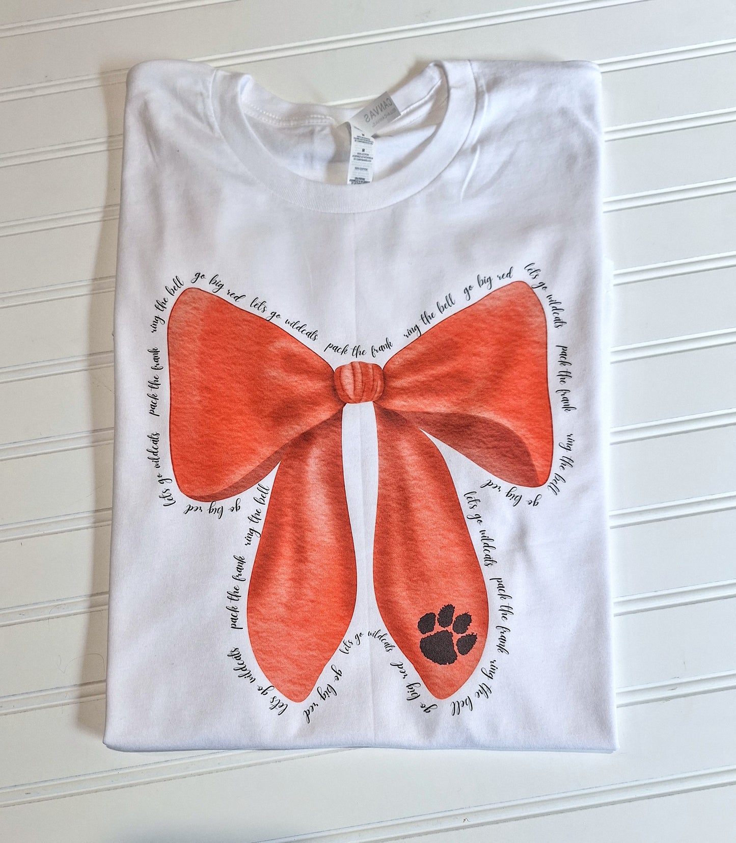 A. Bagley's Big Red Bow Tee --Infant, Toddler & Youth Sizing
