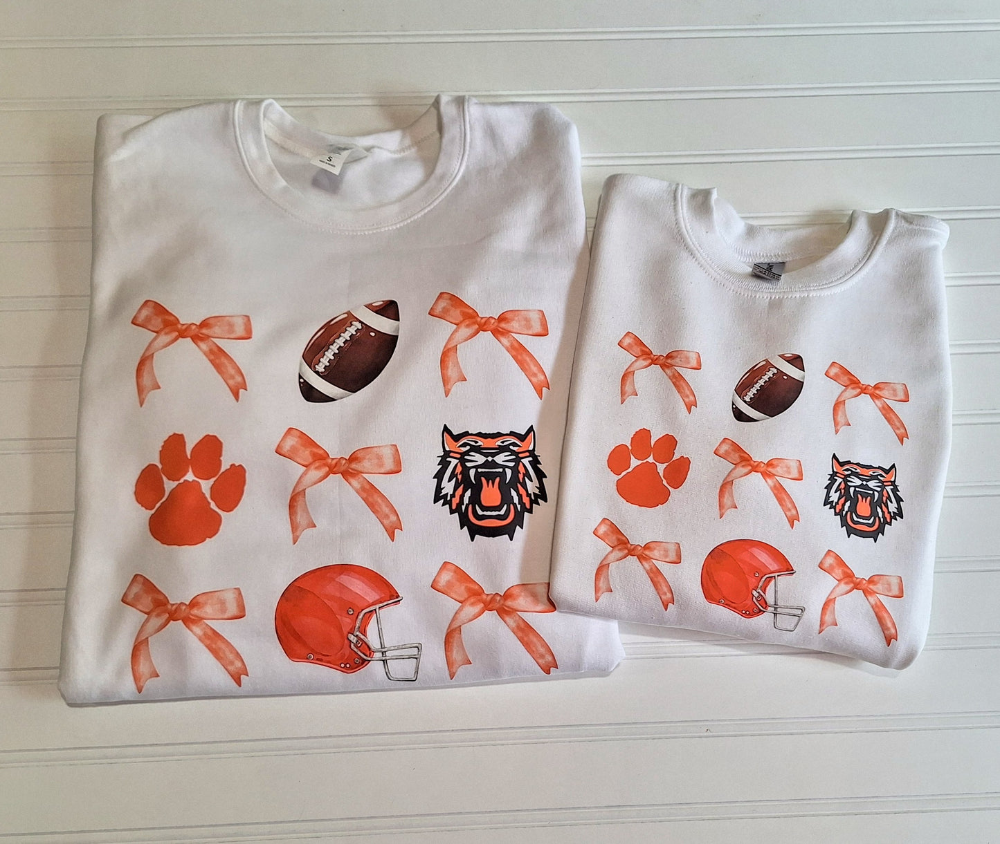 A. Bagley's Wildcats & Bows Football Sweatshirt-- Youth & Toddler