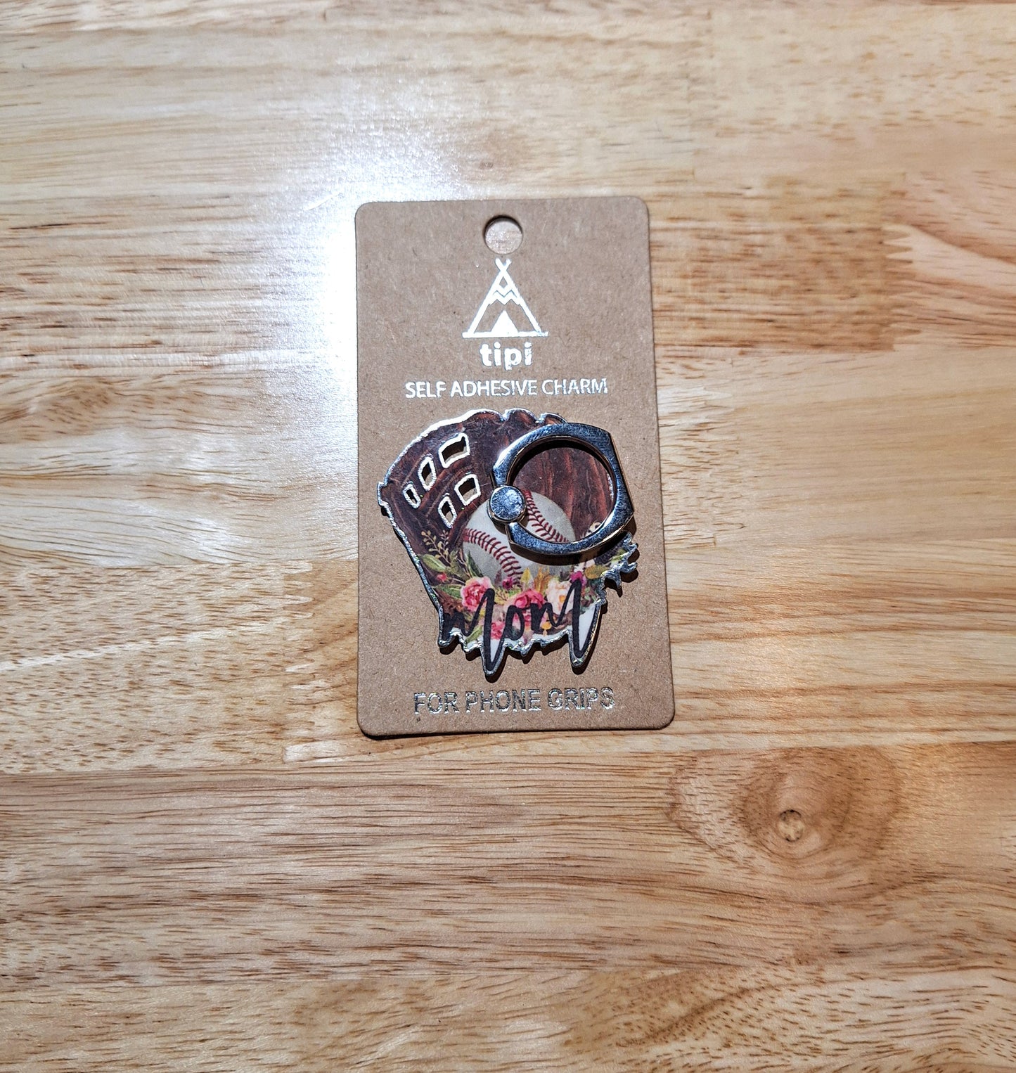 Baseball Mom Floral Phone Grip