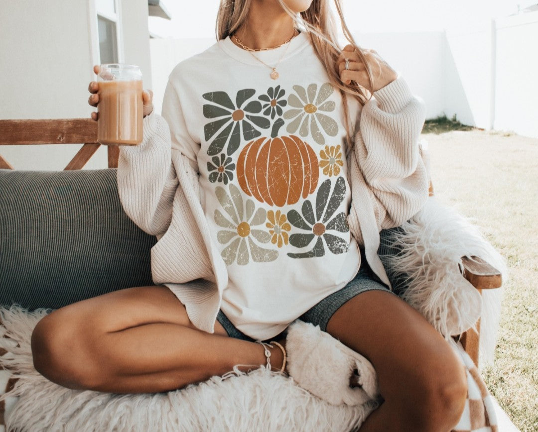 Boho Folk Art Pumpkin Tee