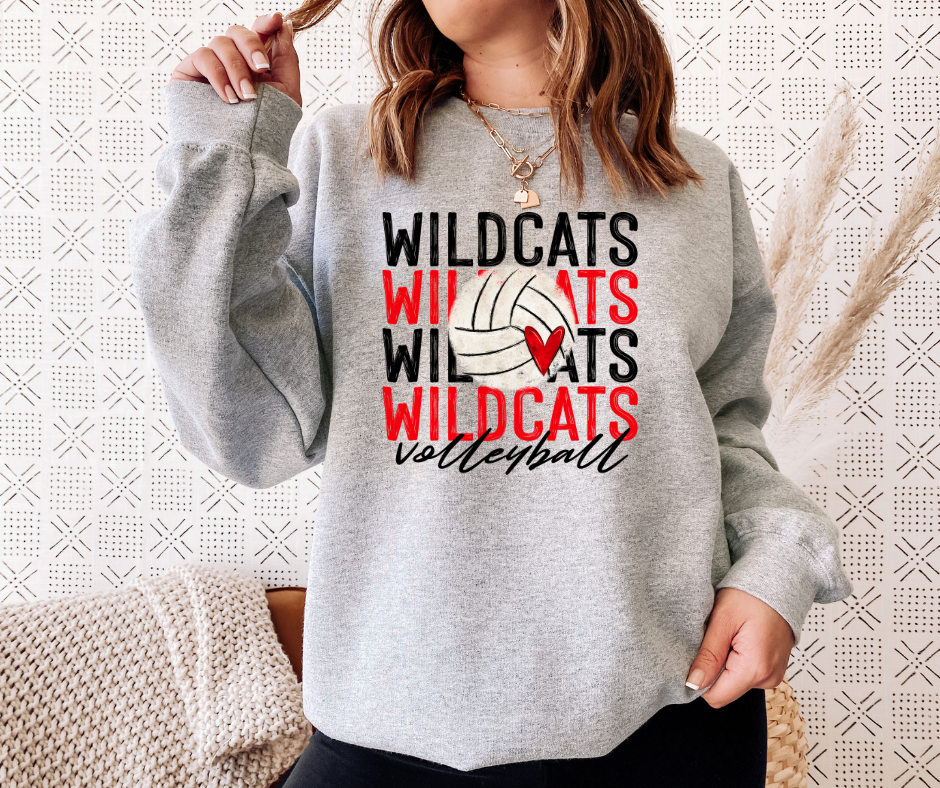 Wildcats Stacked Volleyball Sweatshirt