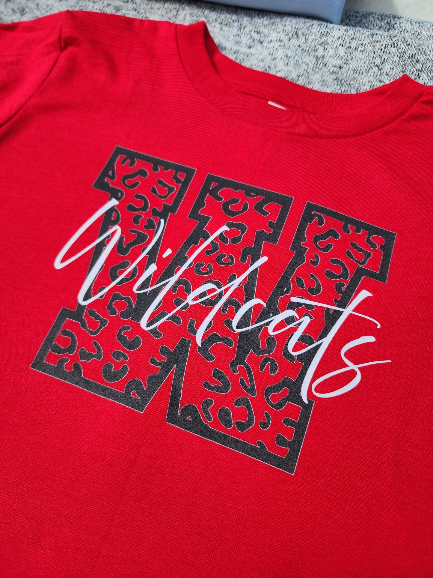 Wildcat Monogram Leopard Tee- Infant, Youth, & Toddler