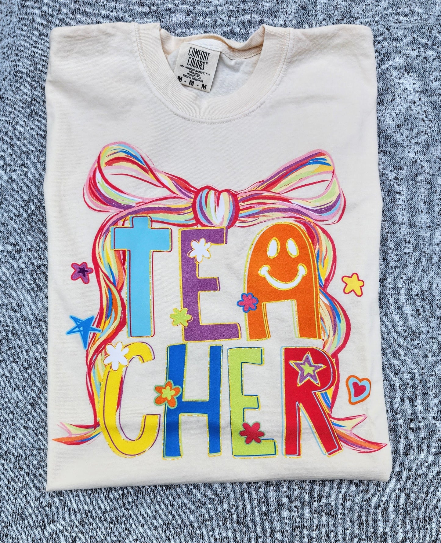 Neon Bow Teacher Tee