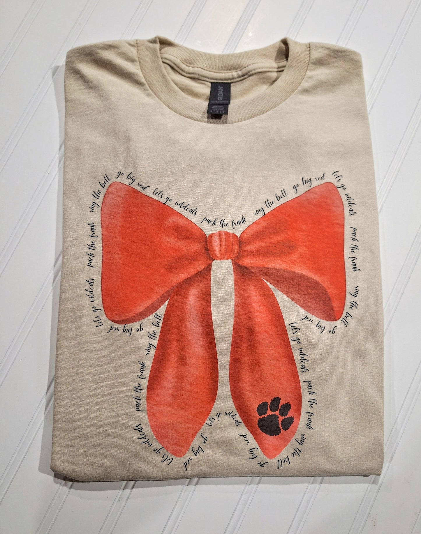 A. Bagley's Big Red Bow Tee --Infant, Toddler & Youth Sizing