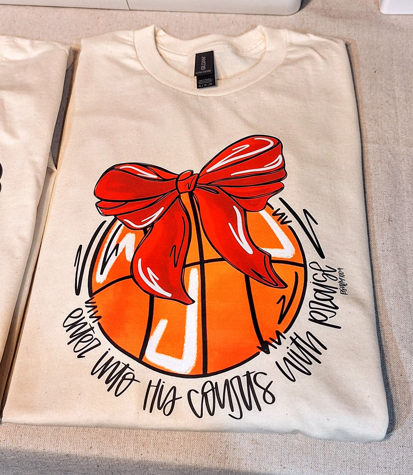 Enter His Courts Basketball Tee