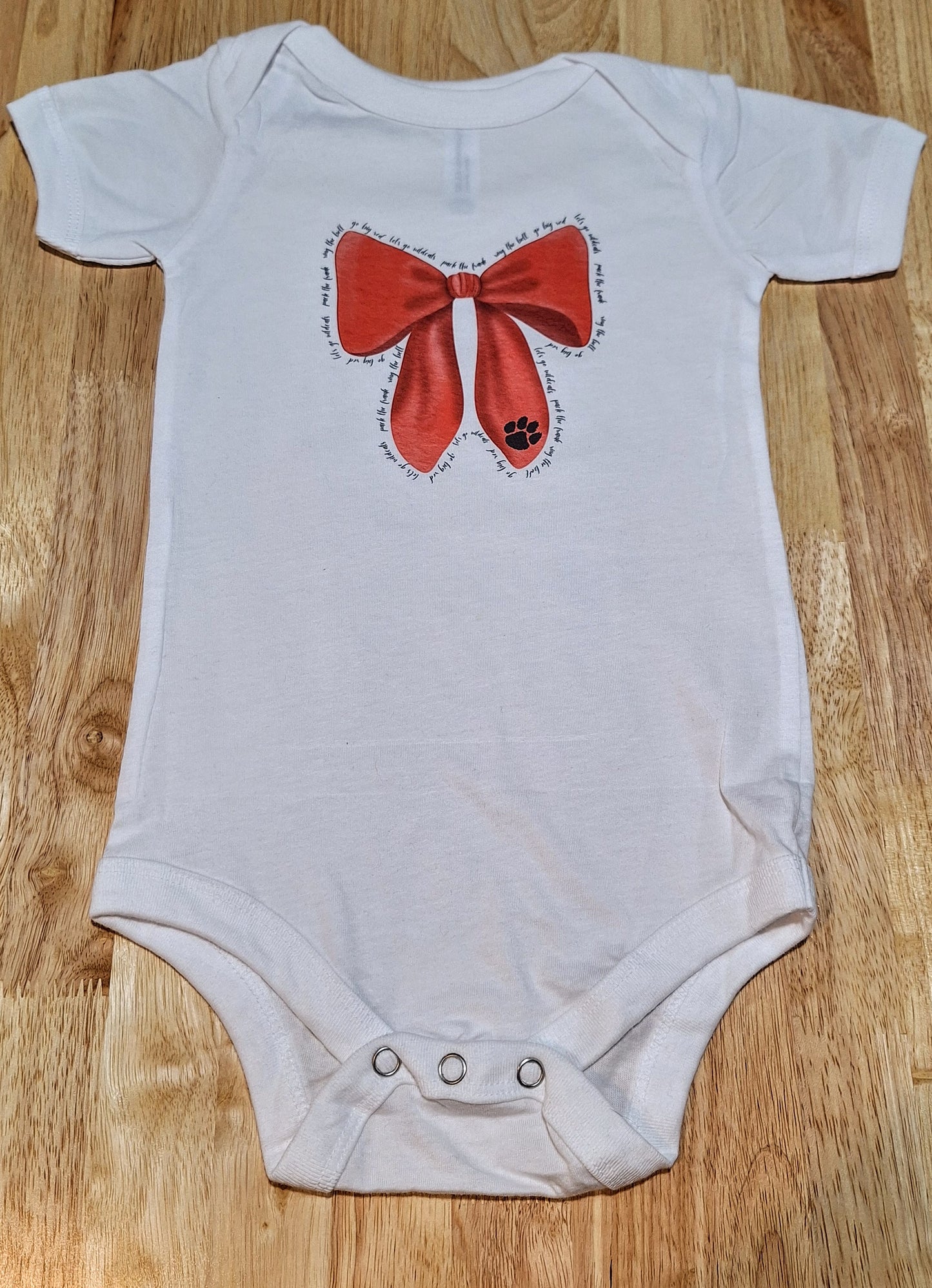 A. Bagley's Big Red Bow Tee --Infant, Toddler & Youth Sizing