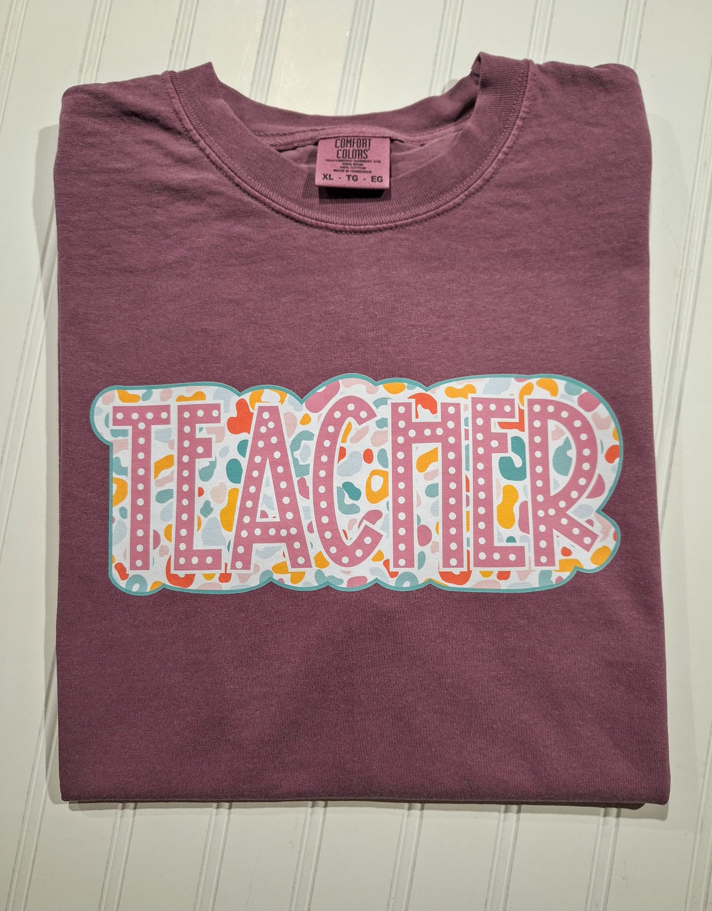 Geo Confetti Teacher Tee