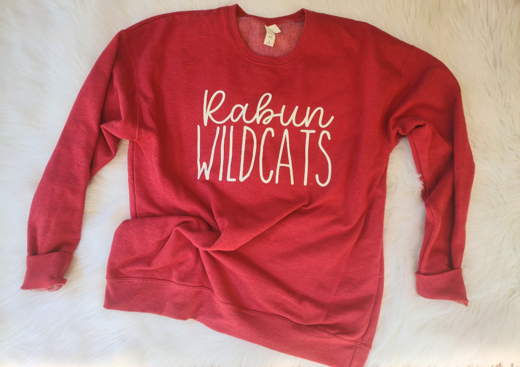 Rabun Wildcats Heathered Red Pullover