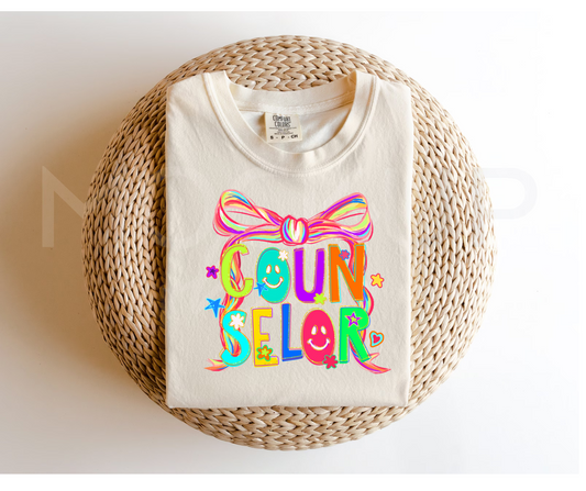Neon Bow Counselor Tee