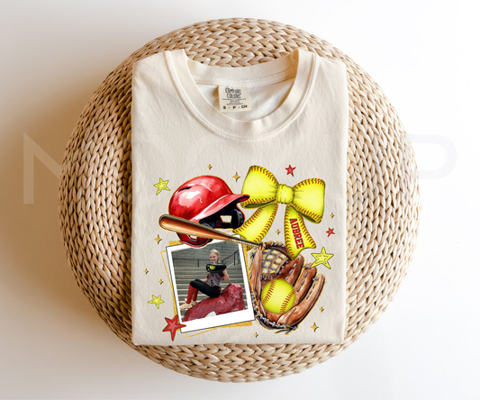 Custom Photo Softball Tee