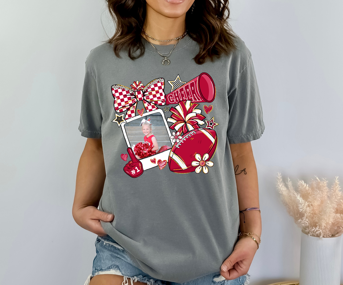 Custom Photo Cheer Tee