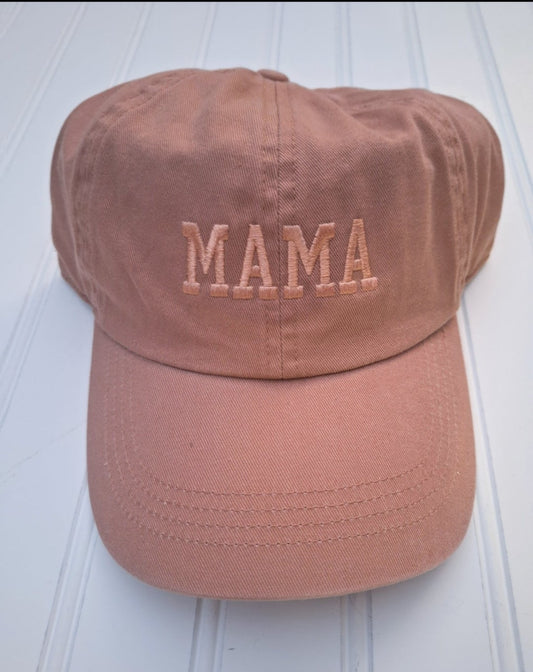 Mama Monotone Embroidered Hat