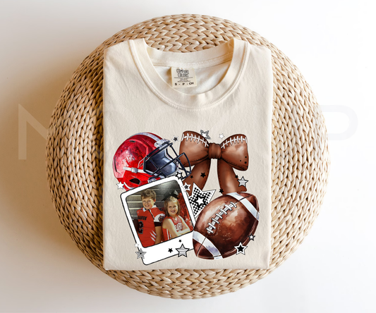 Custom Photo Football Tee