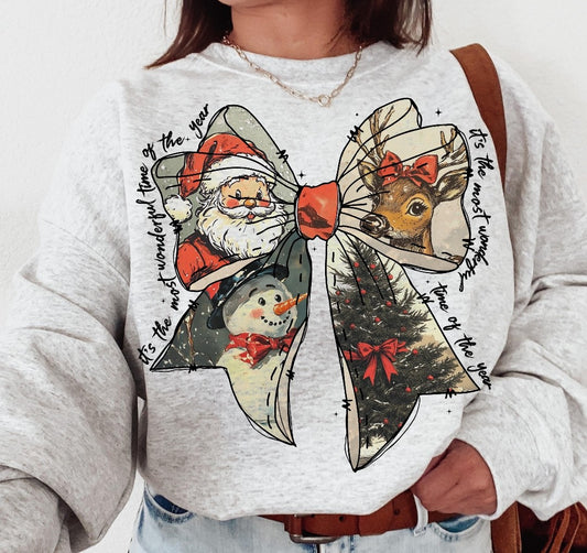 Vintage Christmas Coquette Bow