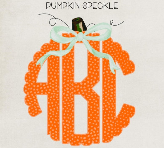 Pumpkin Speckle Monogram Tee