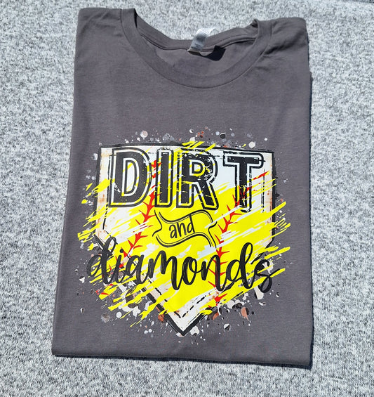 Dirt & Diamonds Softball Tee