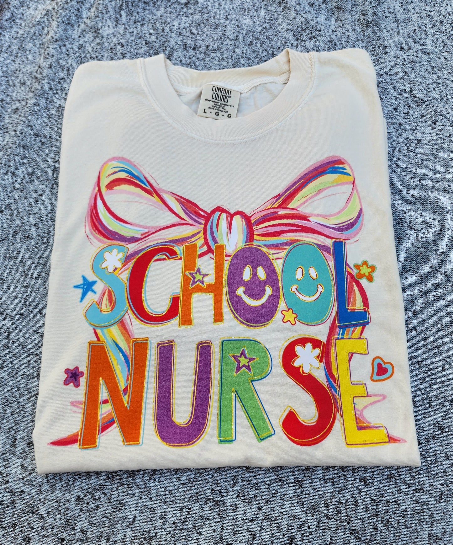 Neon Bow School Nurse Tee