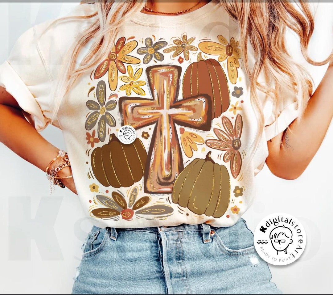 Fall Cross Tee