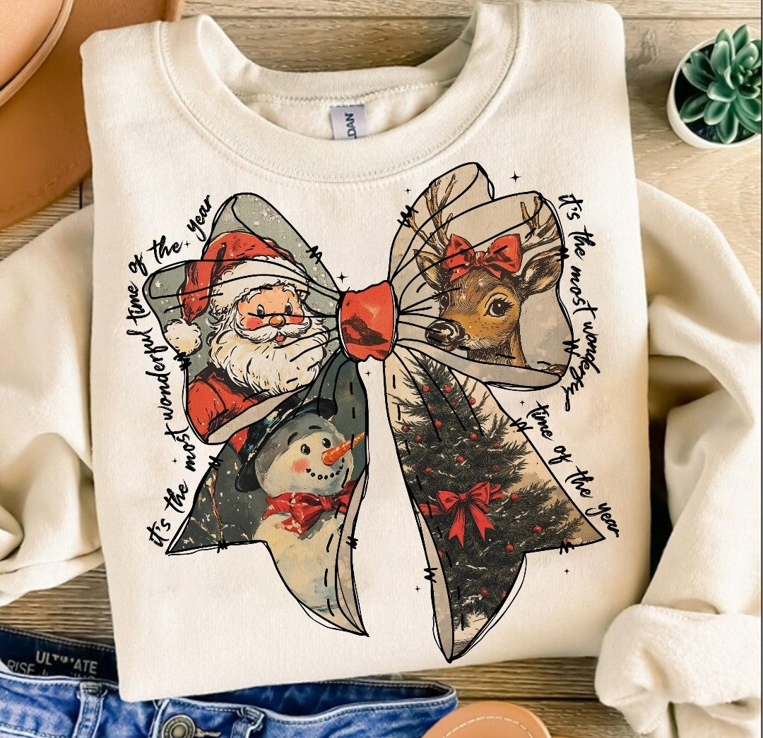 Vintage Christmas Coquette Bow