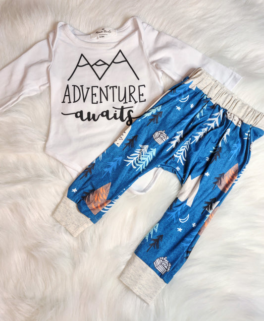 Adventure Awaits 2pc Boys Outfit