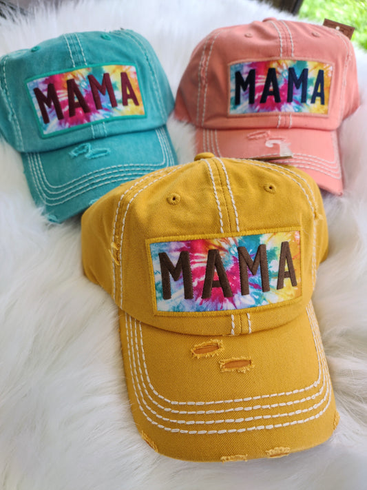 MAMA Tie Dye Baseball Cap