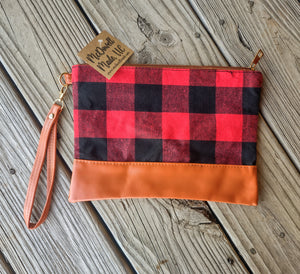 Buffalo Plaid Large Clutch