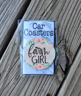 Farm Girl Car Coasters